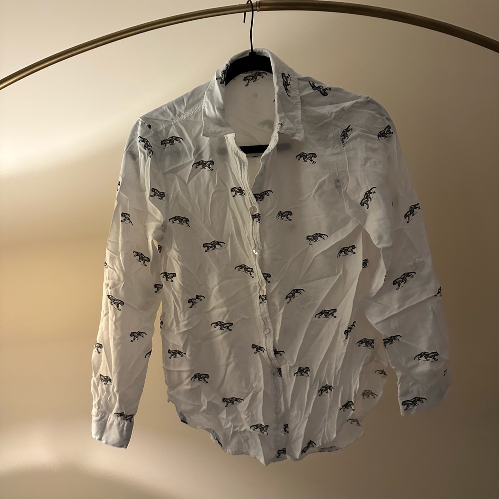 Women’s White Patterned Shirt